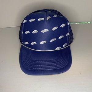 Vans Off The Wall Otto Collection Blue White Trucker Snapback Cap Hat Mesh Back